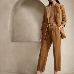 Banana Republic Rivoli pleated corduroy pants